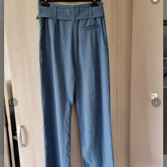 NWT Sezane Arthur Wool Trousers in Vintage Blue Sz 38 M - Picture 5 of 8